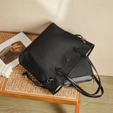 Nalandu Raleigh Large Capacity Canvas Commuter Tote Bag - Black