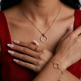 Krystal Couture Orbit of Beauty Bracelet Embellished with SWAROVSKI Crystal in Rose Gold