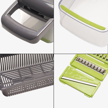 TODO Multifunction Food Chopper Cutter Shredder Strainer Grater Kitchen Tool Basket 12pcs Set