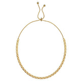 Bullion Gold Medusa Weave Link Gold Chain Slider Necklace