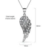 Krystal Couture Fly High with Wing Pendant Necklace in White Gold Embellished with Crystals from SWAROVSKI