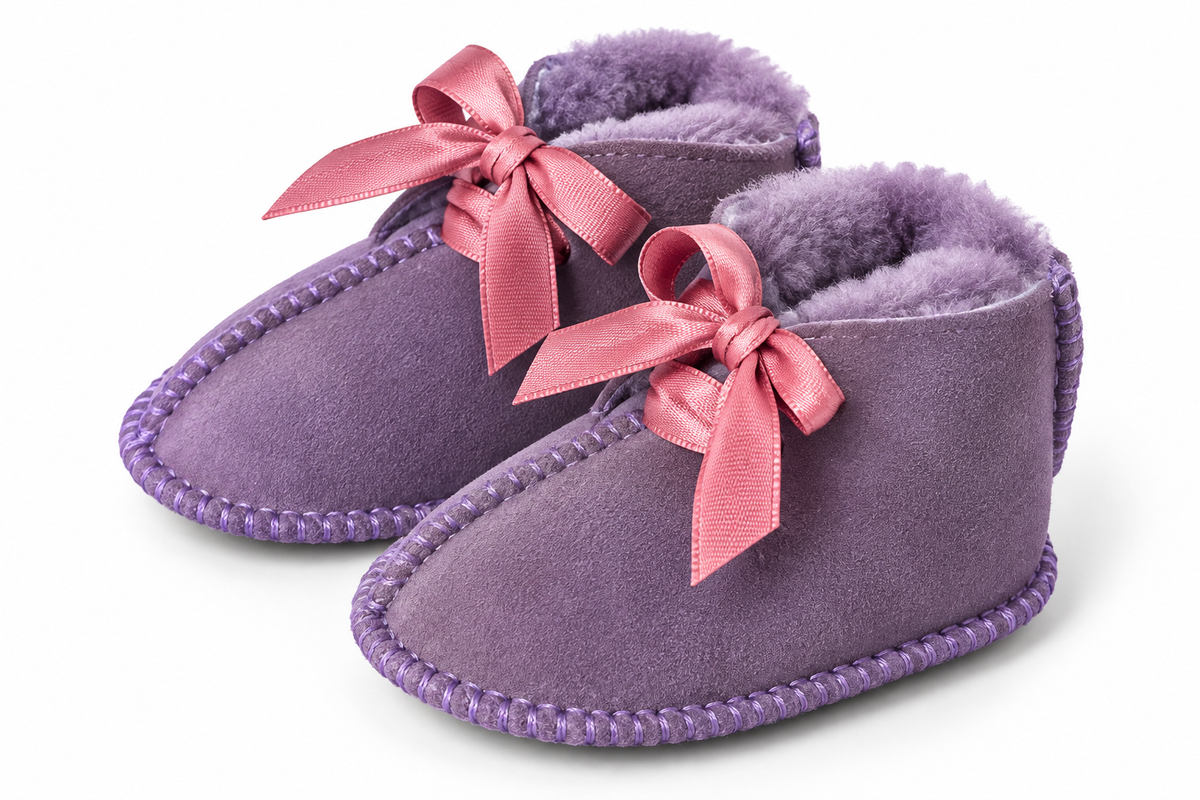 Australian Leather Ugg Infant Ribbon - Lilac Dark Pink - Medium