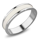 Bullion Gold Ceres Timeless Ring White Enamel Ring in Silver