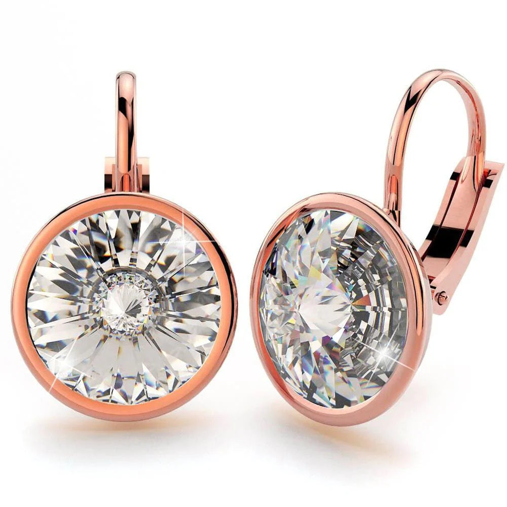 Krystal Couture Audrey Lever Back Earrings Embellished with SWAROVSKI Crystals