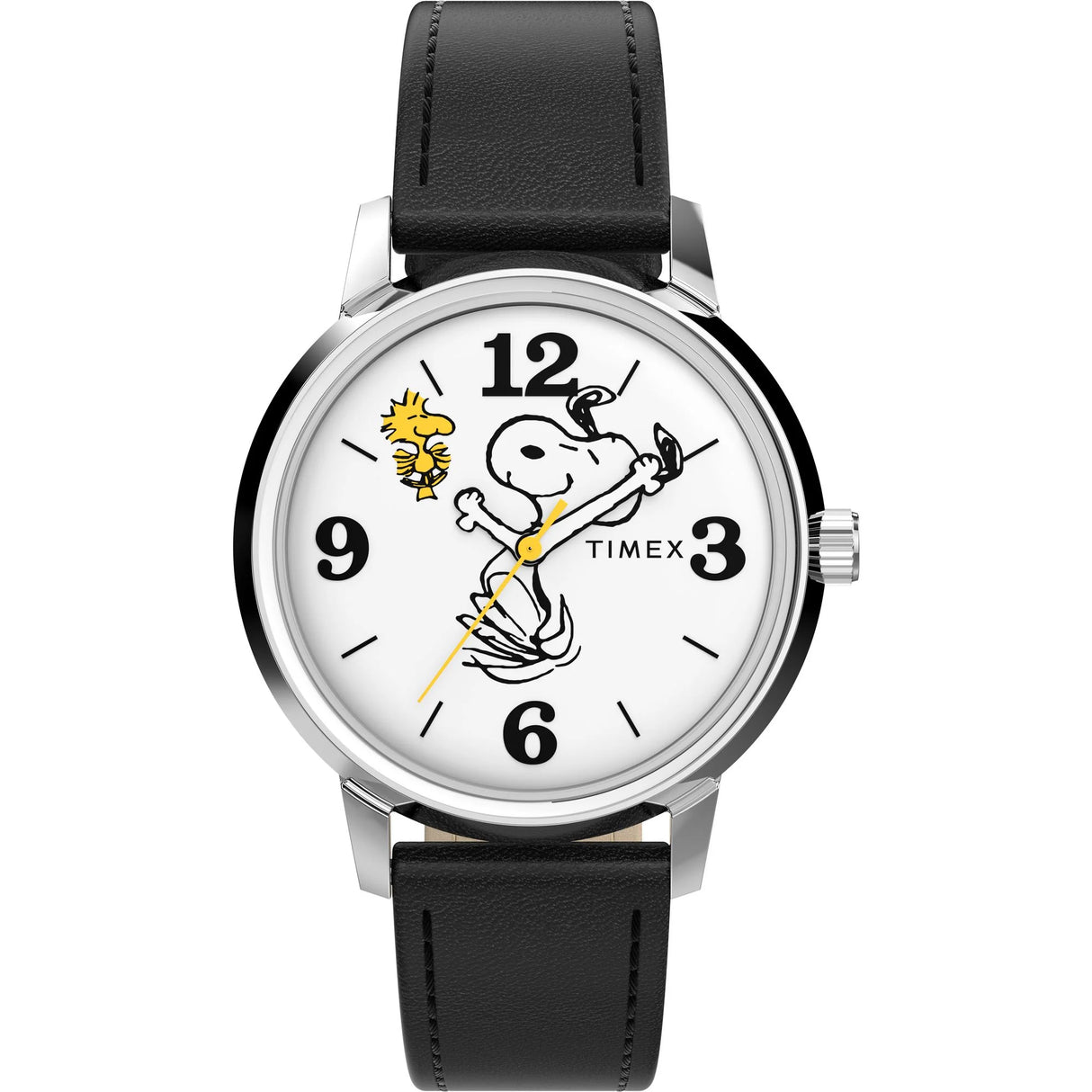 Timex Marlin Snoopy 75Th Black Leather