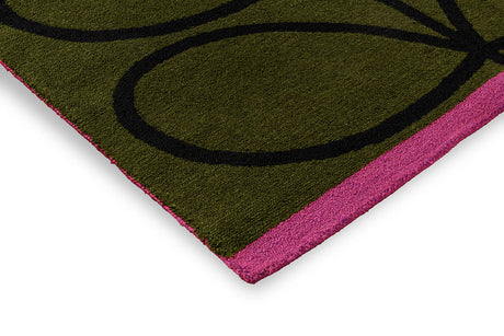 Orla Kiely Linear Stem Olive 464407 Outdoor Rug