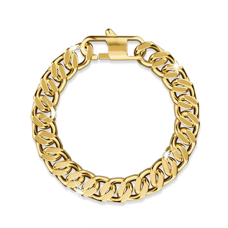 Boxed Cuban Bold Chain Necklace and Bracelet Set