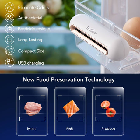 TODO Ozone Generator Odor Eliminator Fridge Air Purifier Sterilizer Portable Rechargeable
