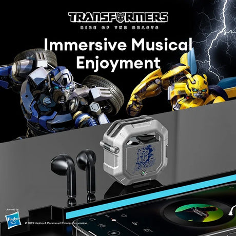 Transformers TWS Wireless Earbud Earphones Bluetooth V5.3 Noise Reduction TF-T12 - Yellow