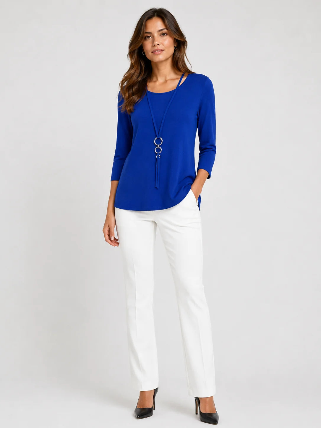 Worship Women's Loose Tunic  -Blue