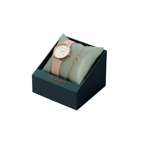 Ted Baker Womens Staciie Hearts Pink 32mm Watch & Bracelet Gift Set