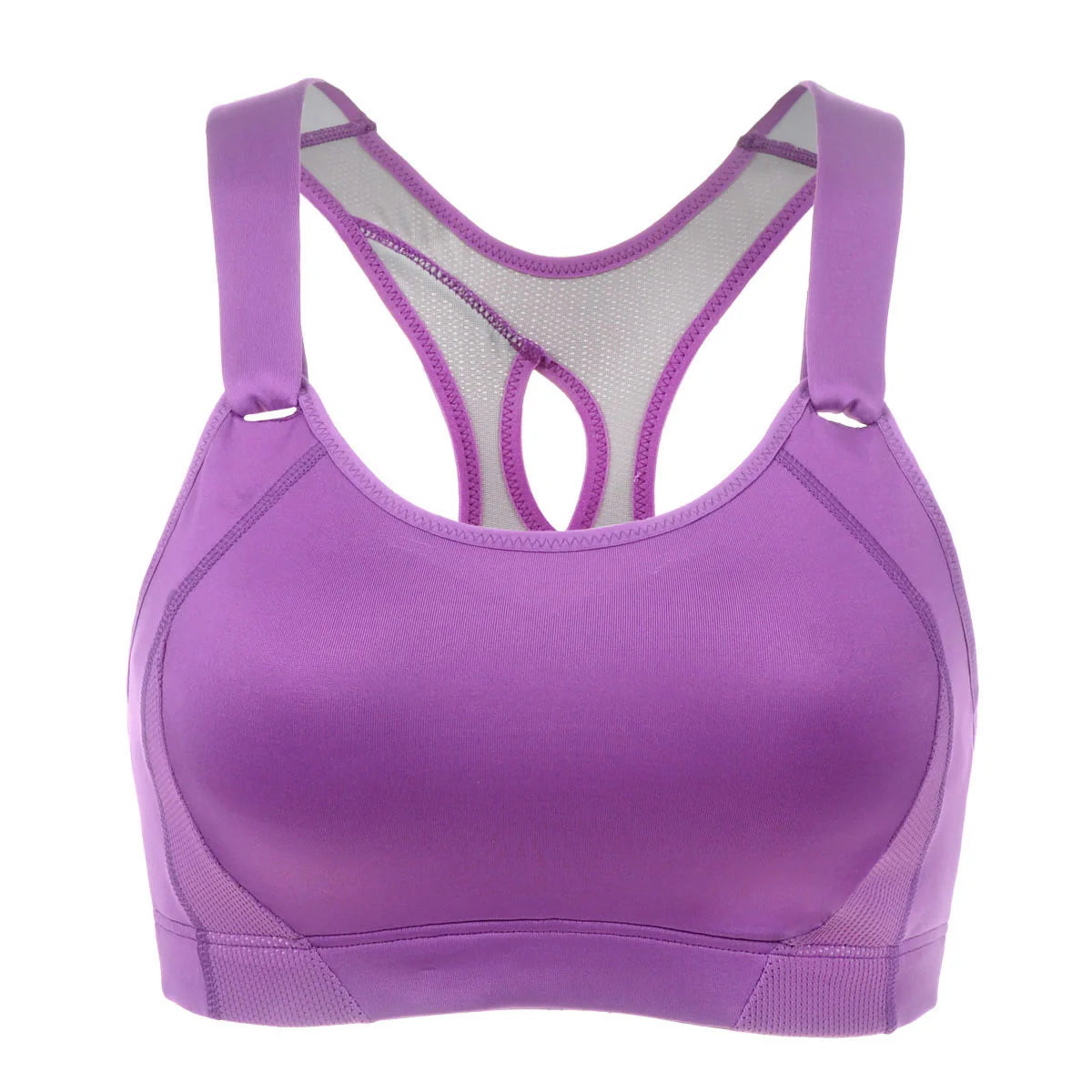 High Impact Lightly Padded Wireless Active Bra - Purple
