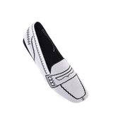 Comfortable Slip On Square Toe Loafers - White