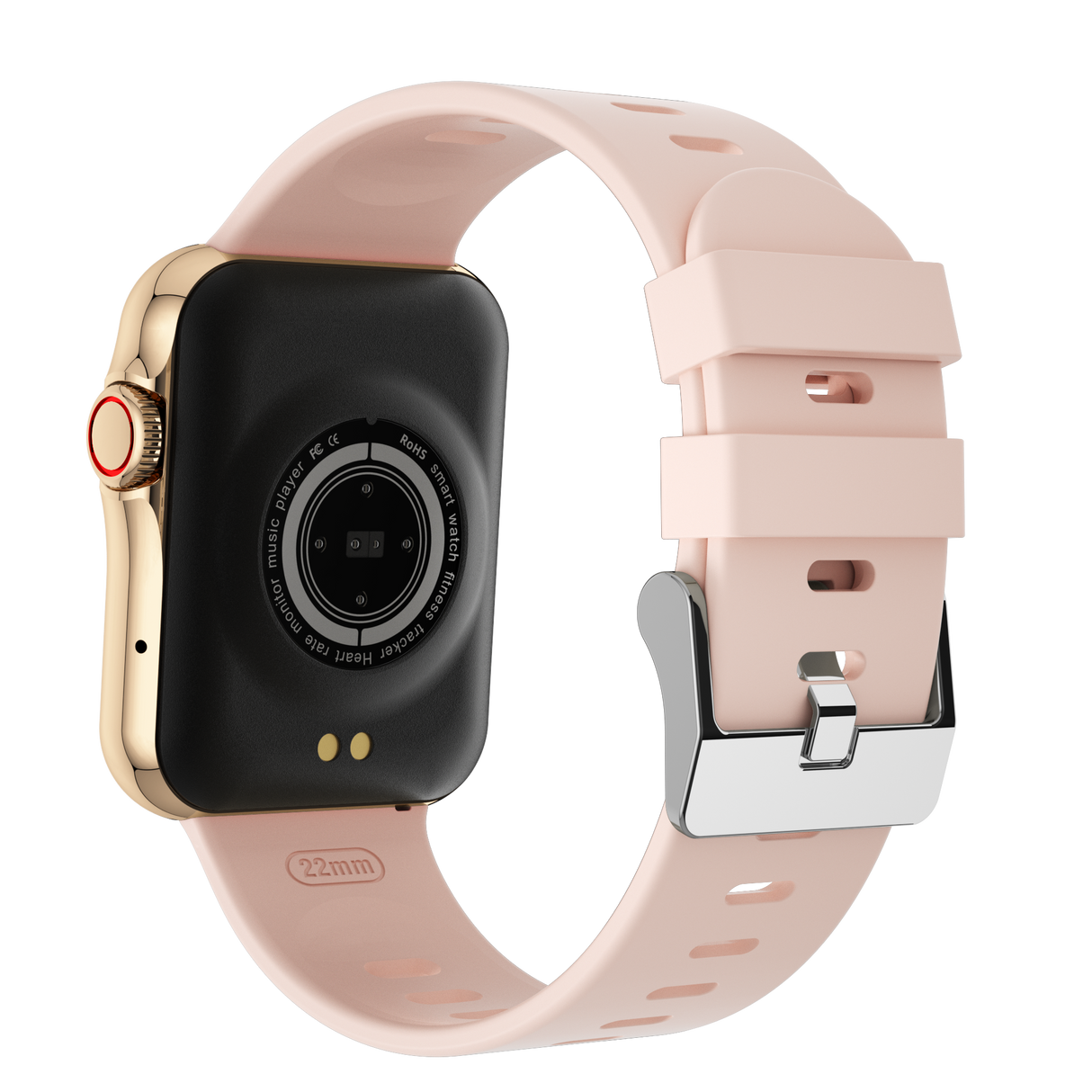 TODO Bluetooth Smart Watch Monitor Heart Rate BPM Blood Pressure Oxygen - Pink