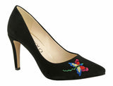 Bosccolo Womens Heels Embroidered - Black