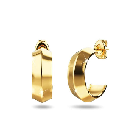Bullion Gold Solid Textured Earrings in Gold