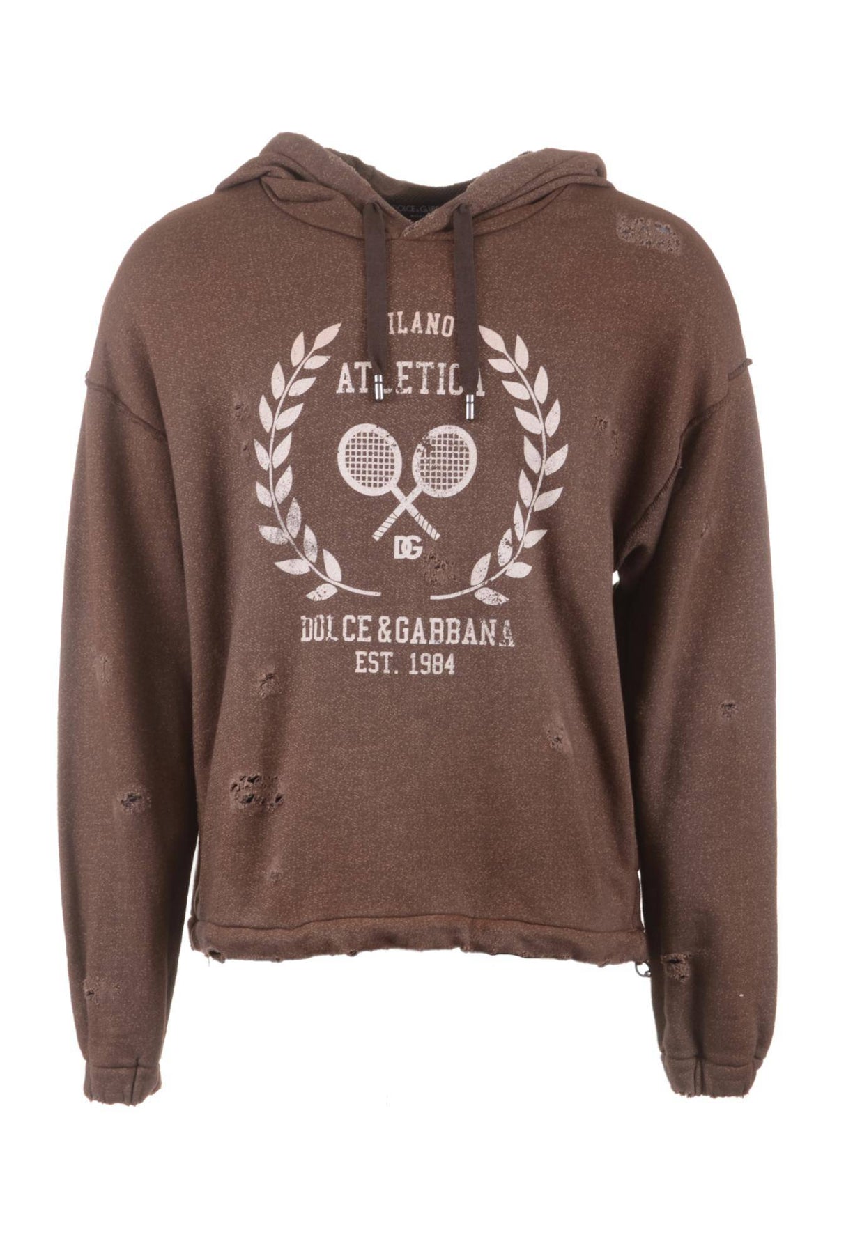 Dolce & Gabbana Men Hooded Broken Sweatshirt