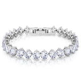 Boxed Cinderella Earrings and Bracelet Set in White Gold