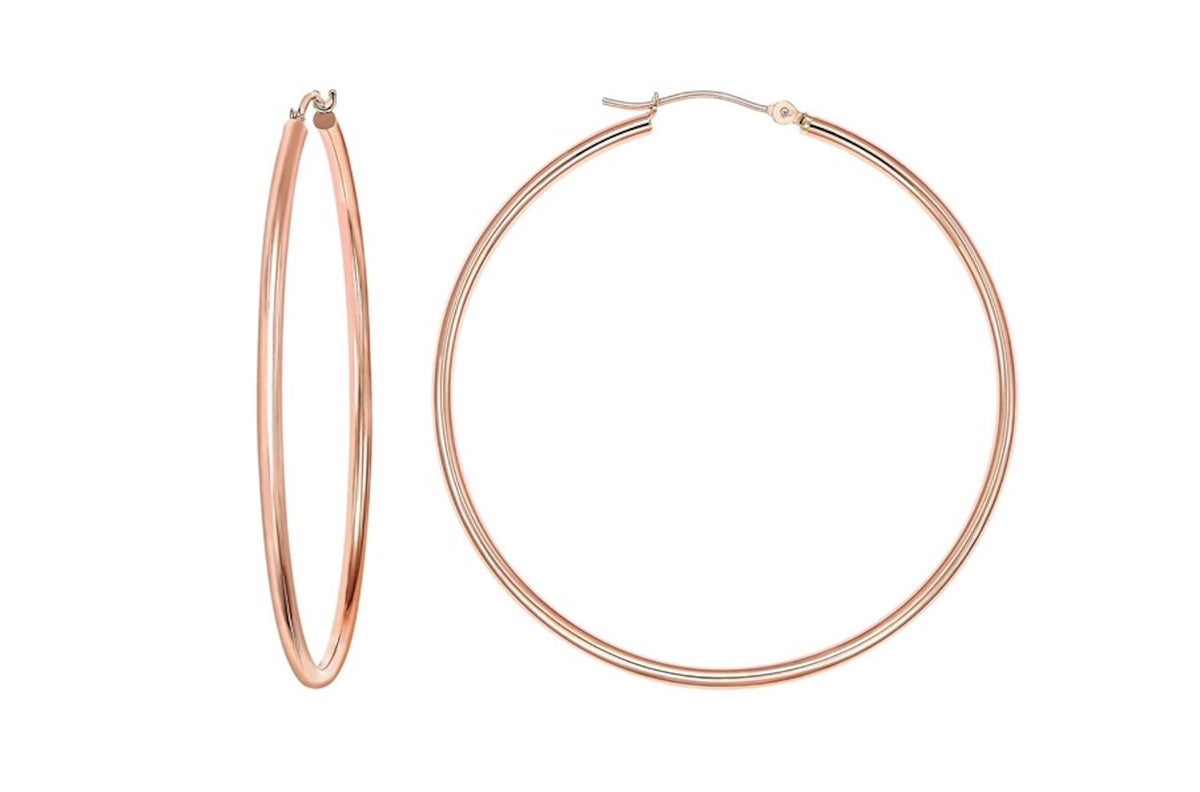 Liv Oliver 18K Rose Gold Large Endless Hoop Earrings