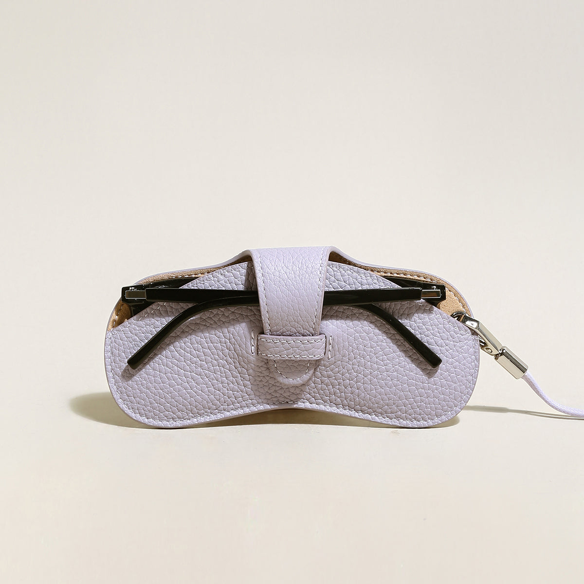 Leather Sunglasses Wrist Pouch - Lilac