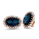 Boxed Georgina Necklace and Earrings Set Sapphire Embellished with Swarovski® Crystals