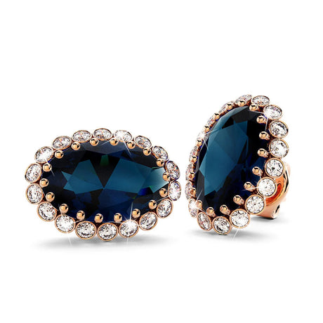 Boxed Georgina Necklace and Earrings Set Sapphire Embellished with Swarovski® Crystals