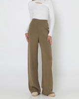 Lost In Lunar Women's Norah Knit Pants - Khaki