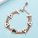 Bullion Gold Arestas Geometric Layered Chain Bracelet