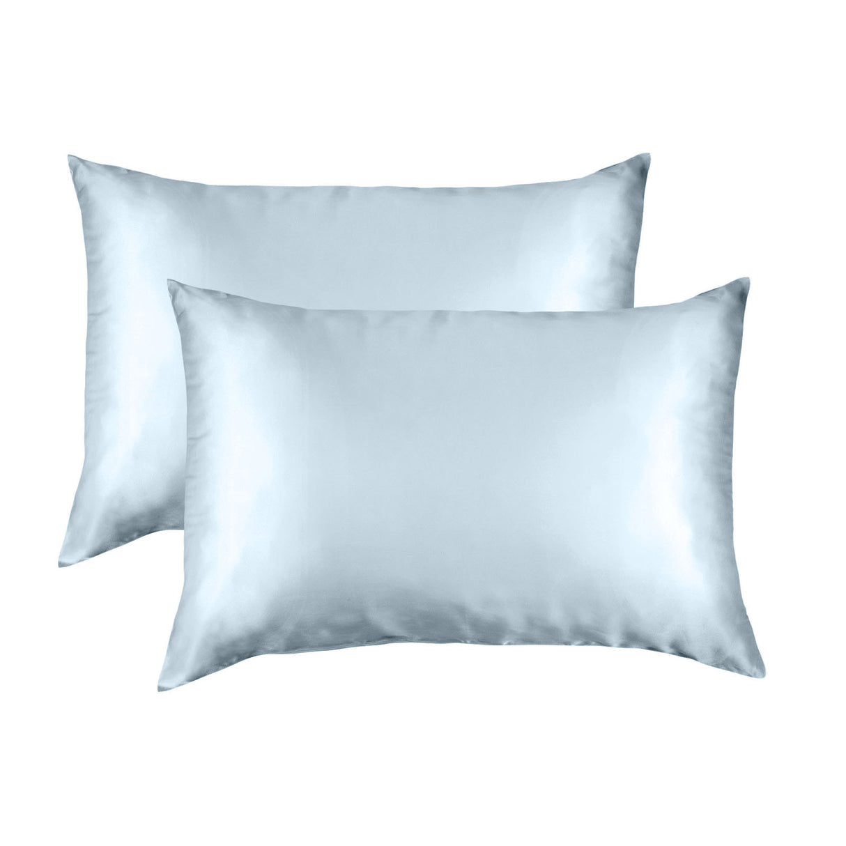 MULBERRY SILK PILLOW CASE TWIN PACK - SIZE: 51X76CM - SOFT BLUE