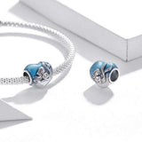 Solid 925 Sterling Silver Blue Mermaid Pandora Inspired Charm