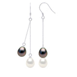 Hanging Earrings - Natural White - Longueur 18 cm