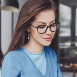 Hanging Earrings - Natural White - Longueur 18 cm