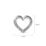 Krystal Couture Innocent Heart Stud Earrings Embellished with SWAROVSKI Crystals