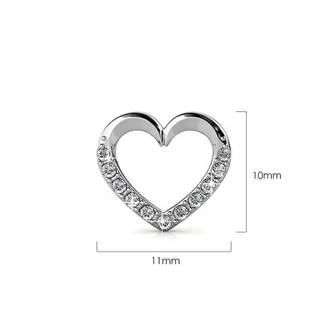 Krystal Couture Innocent Heart Stud Earrings Embellished with SWAROVSKI Crystals
