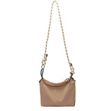 BAMEI Recycled Nylon Mini Crossbody Bag with Cat Print & Braided Rope Strap - Mocha