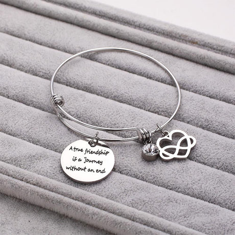 Bullion Gold A True Friendship Inscriptions Adjustable Bracelet