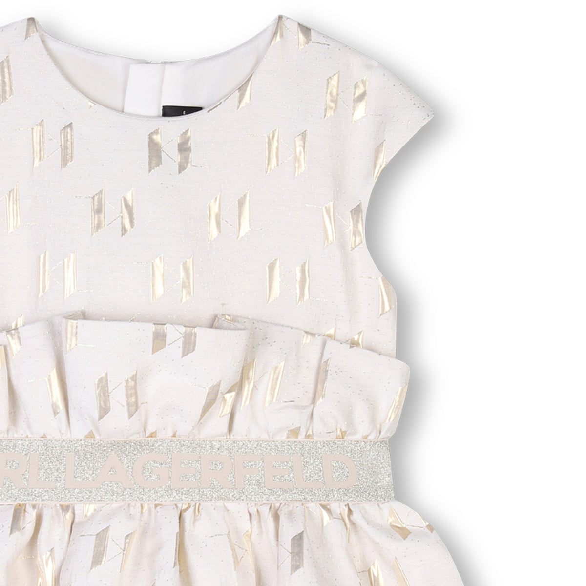 Karl Lagerfeld Girls Decorative Formal Dress - Beige
