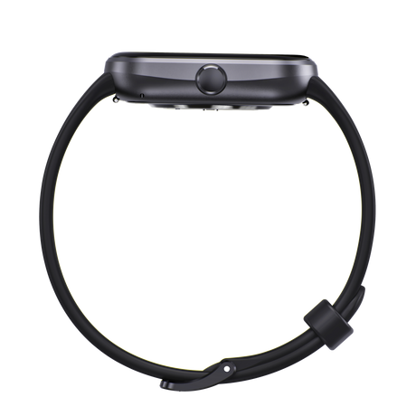 Bluetooth Smart Watch 1.96" TFT Touch Screen Temperature Heart Rate Blood Pressure BT 5.0 - Black