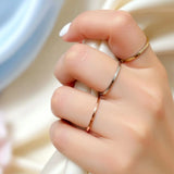 Bullion Gold White Gold Simplicity Slim Ring