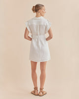 Amelius Esra Utility Mini Dress - White