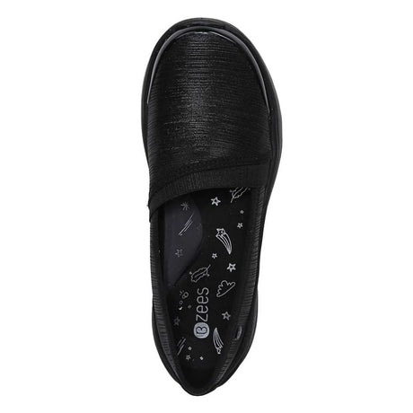 Bzees Lollipop Slip-On Casual Sneaker - Black Shimmer
