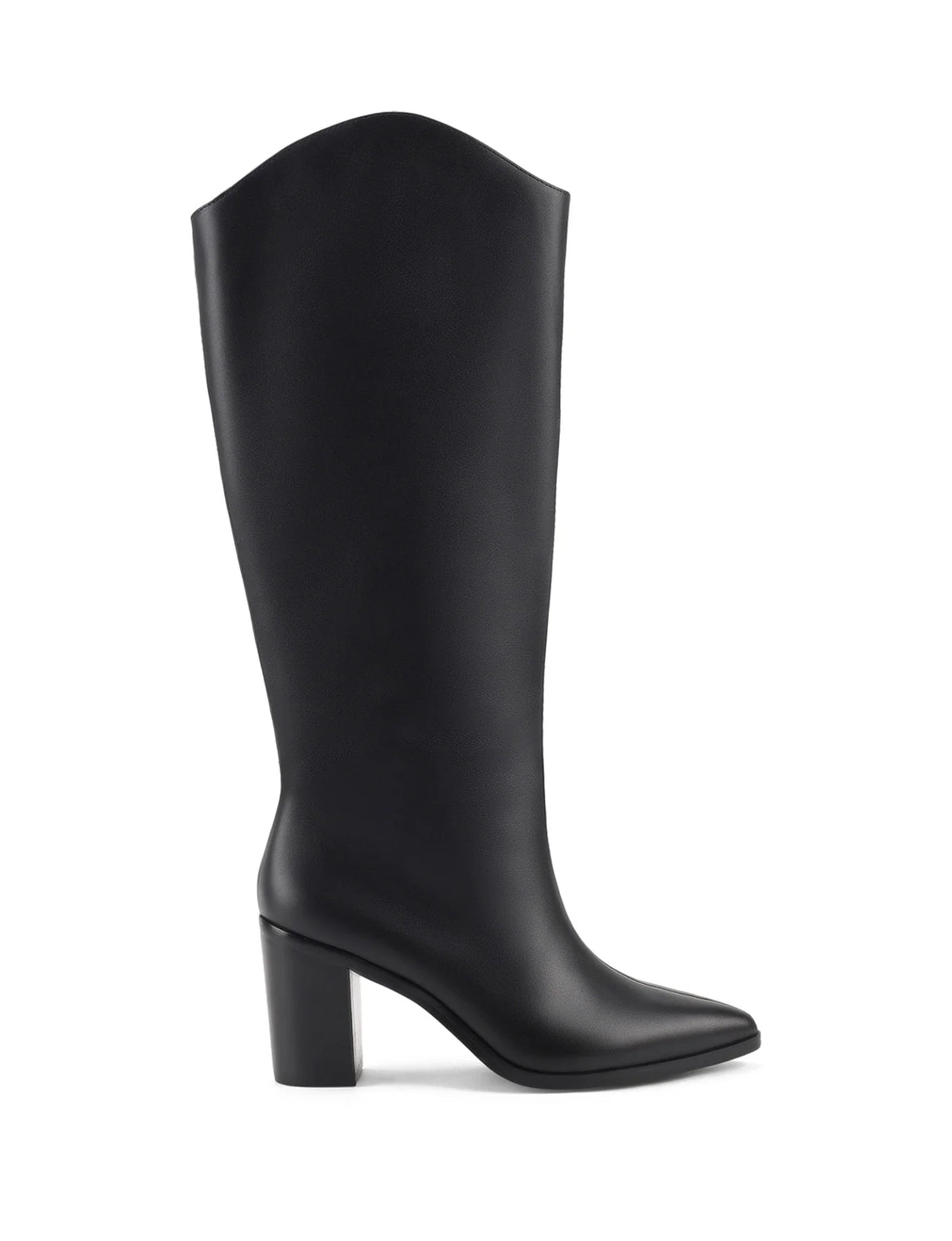 Siren Long Boots - Black Leather
