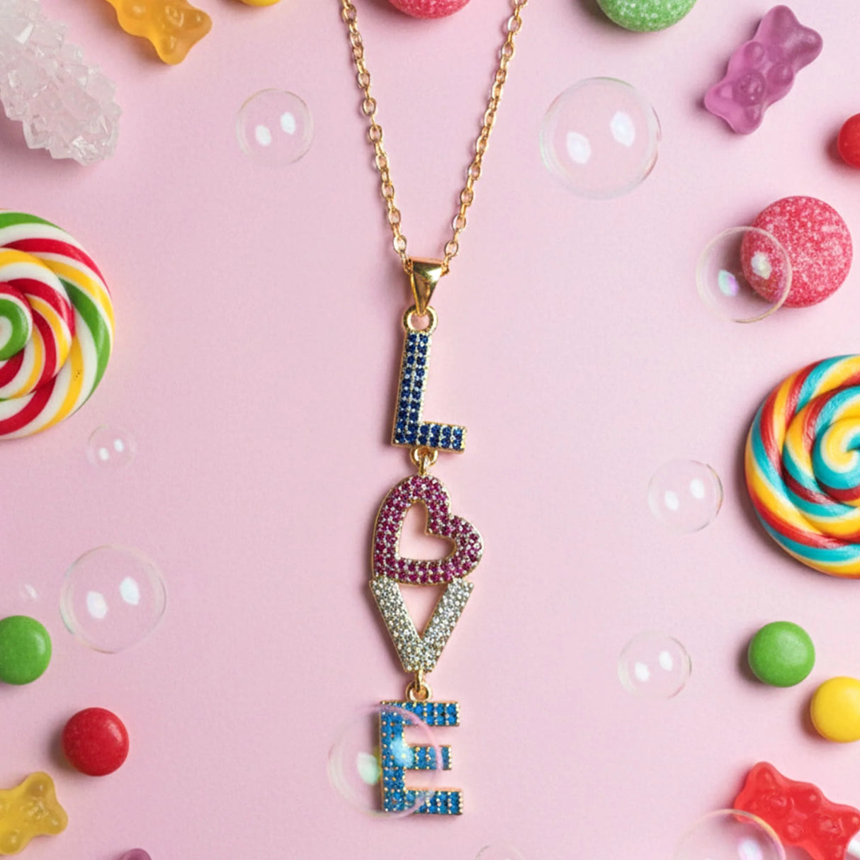 Bullion Gold LOVE Your Heart Pendant Necklace