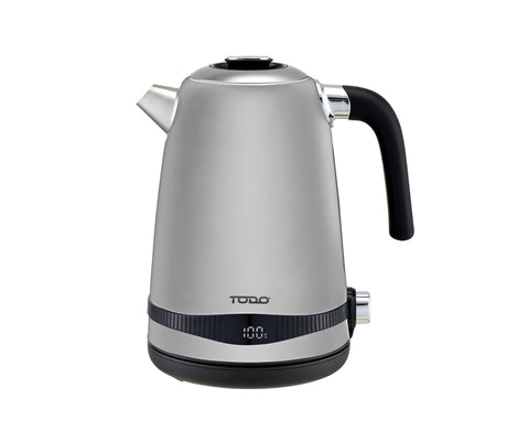 TODO 1.7L Stainless Steel Cordless Kettle Keep Warm Electric Led Water Jug - Silver