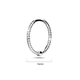 Solid 925 Sterling Silver Helical Huggie Earrings in Silver