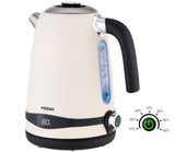TODO 1.7L Stainless Steel Cordless Kettle Keep Warm Electric Led Water Jug - Cream