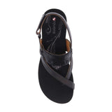 Revere Honolulu Back Strap Wedge - Onyx/Black Lizard