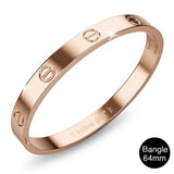 Bullion Gold Carmello Stainless Steel Bangle in Rose Gold - 64mm