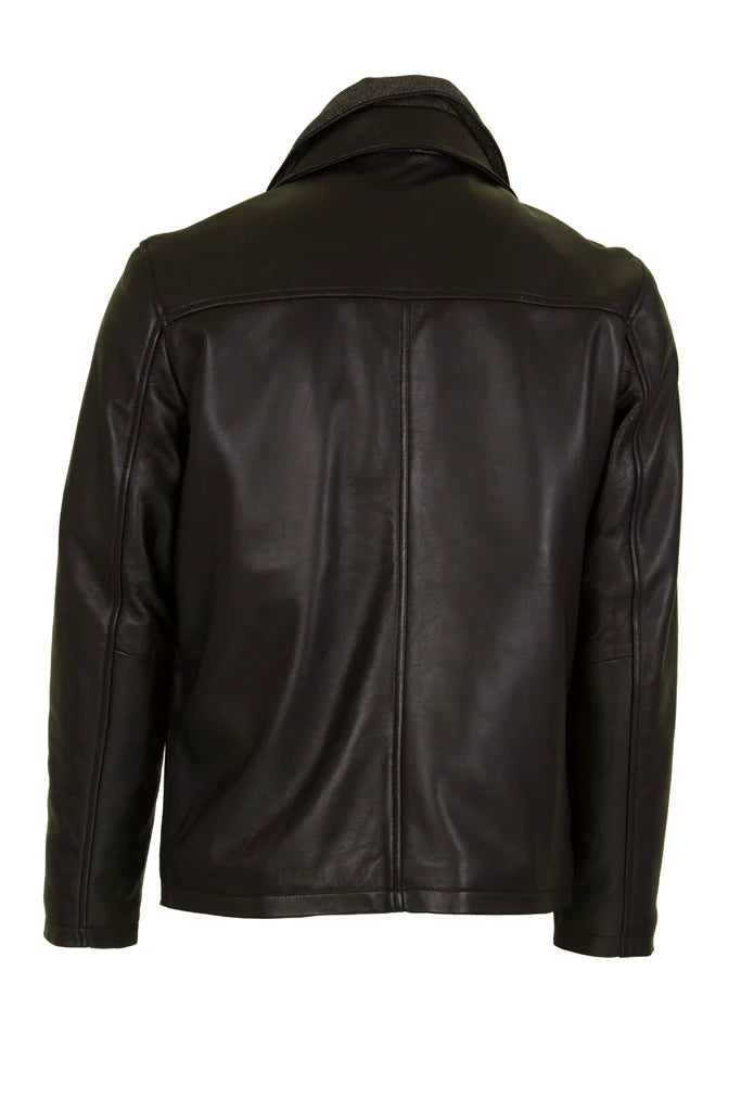 Mens Leather Jacket in Black