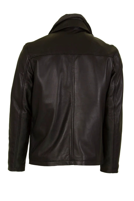 Mens Leather Jacket in Black